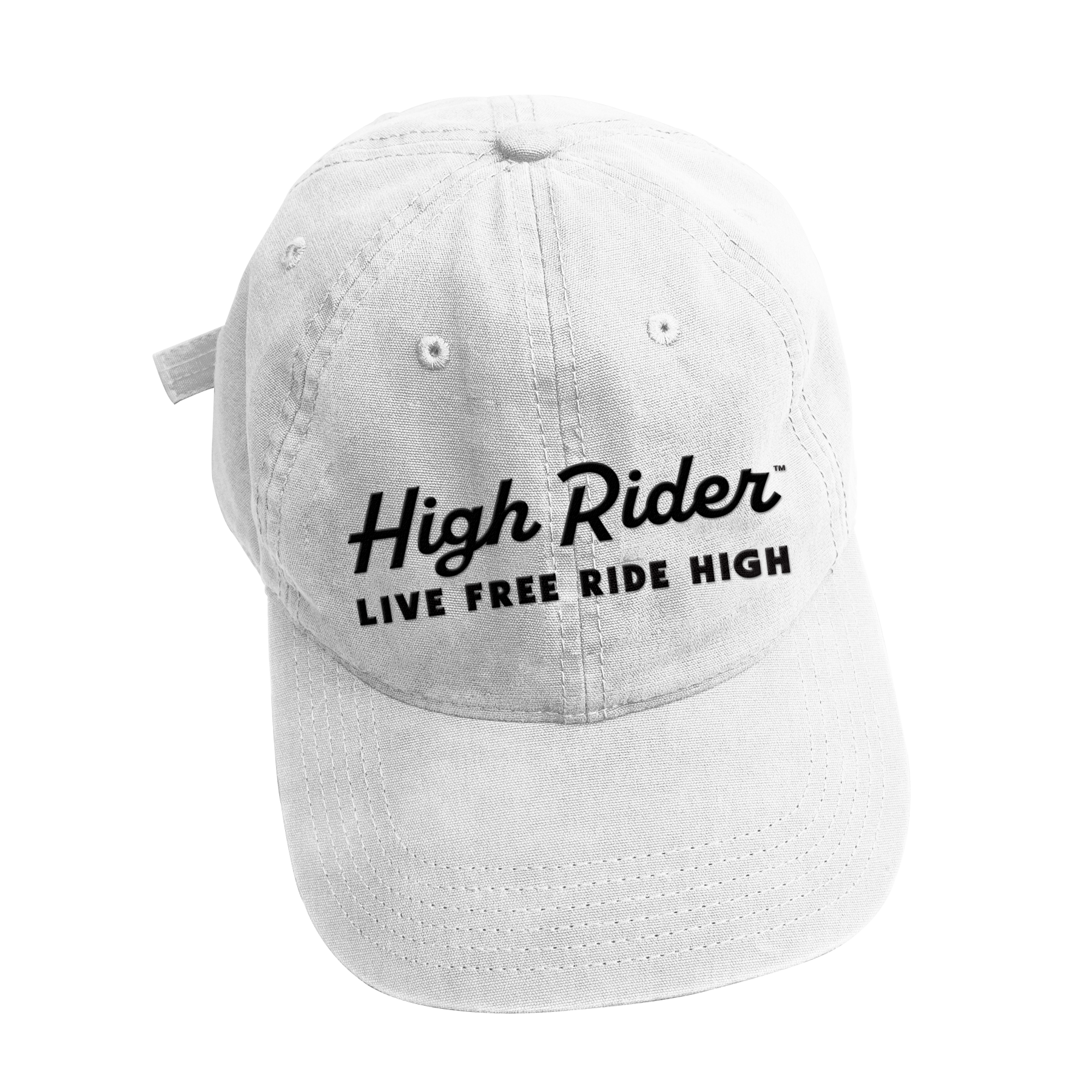 High Rider Script Logo Live Free Dad Hat
