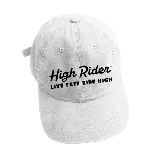 High Rider Script Logo Live Free Dad Hat