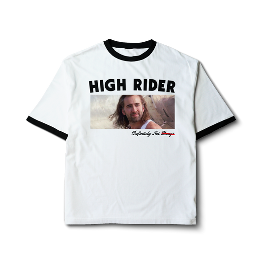 High Rider Block Logo Def Not Drugs Cage Tee