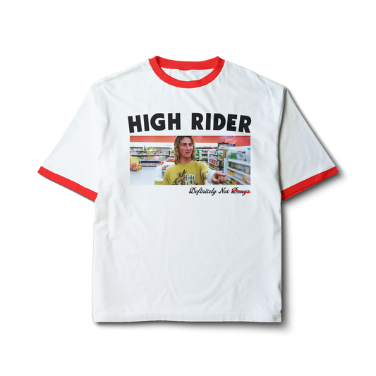 High Rider Block Logo Def Not Drugs Jeff Tee