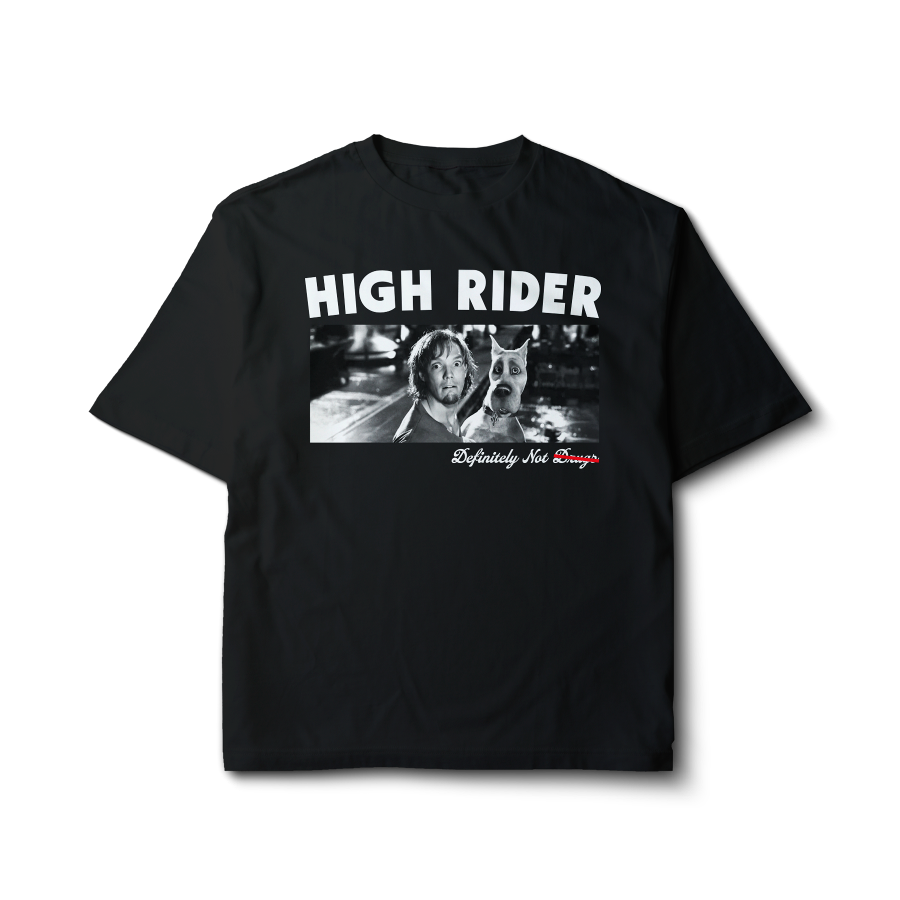 High Rider Not Drugs Shaggy Graphic Tee
