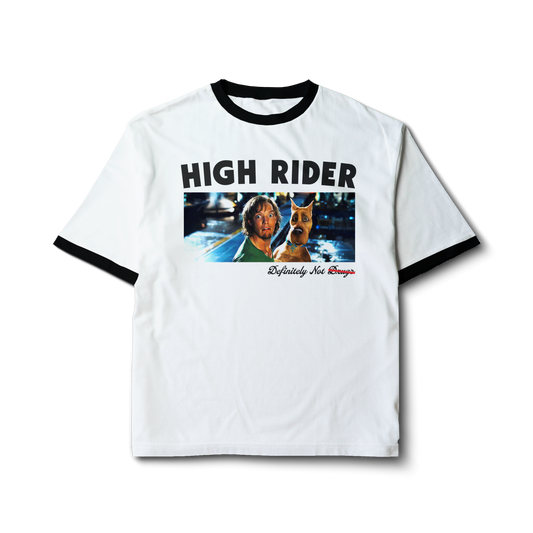High Rider Block Logo Def Not Drugs Shaggy Tee