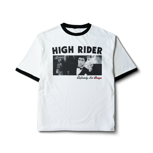 High Rider Block Logo Def Not Drugs Tony Tee
