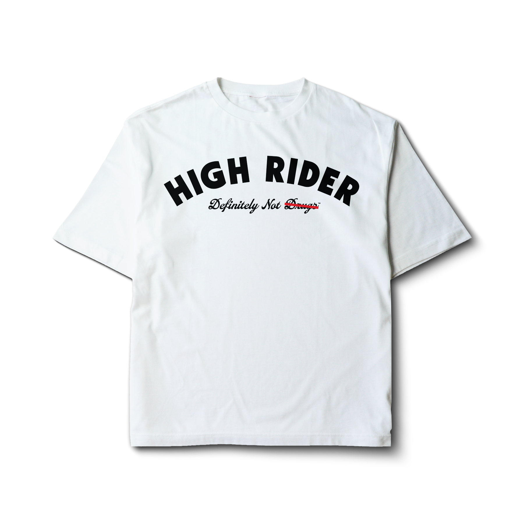 High Rider Not Drugs Block Logo Tee