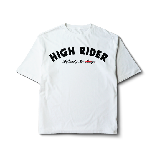 High Rider Not Drugs Block Logo Tee